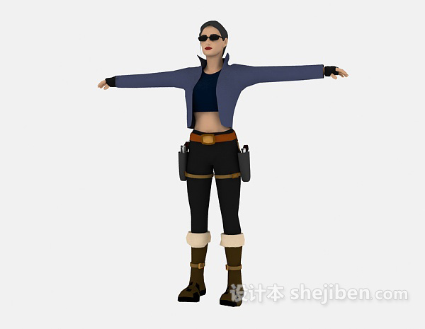 3D人物模型，免费下载的创意与乐趣